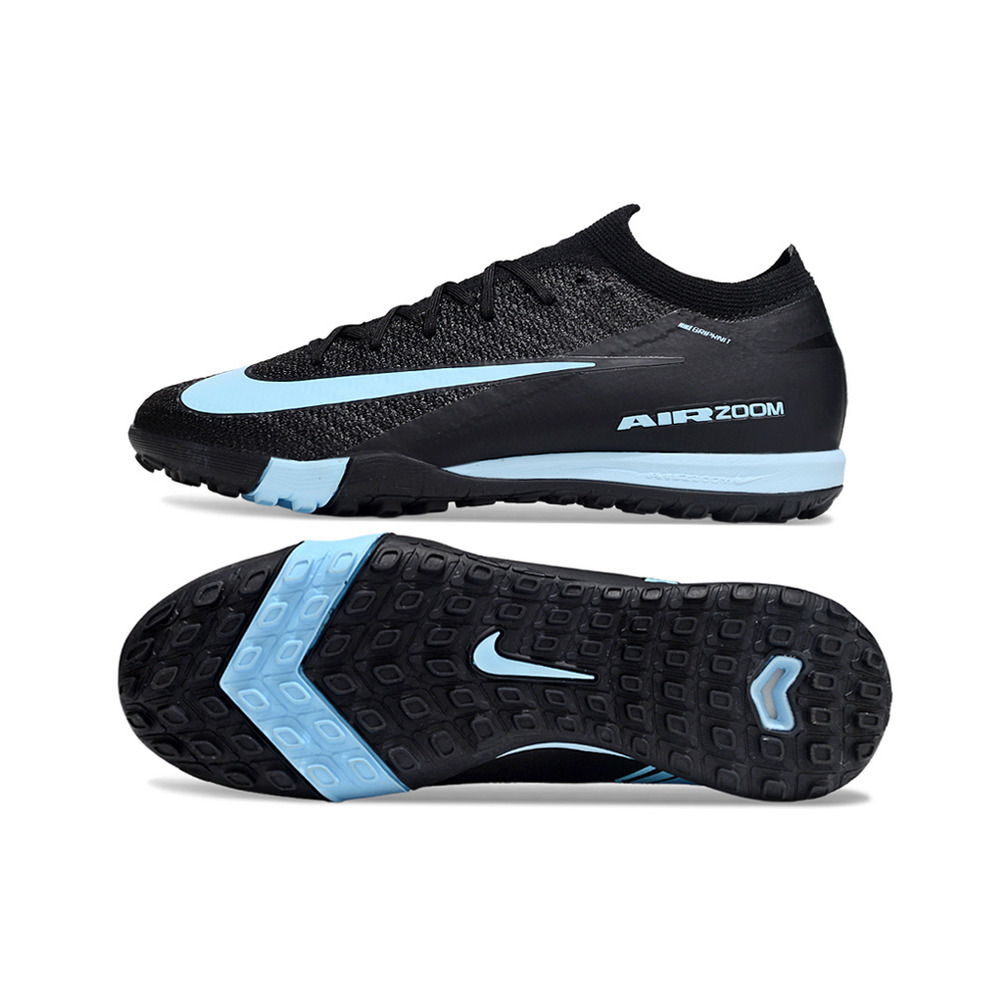 Chuteira Society Nike Air Zoom Mercurial Vapor 16 Elite TF ''Shadow'' Preto e Azul
