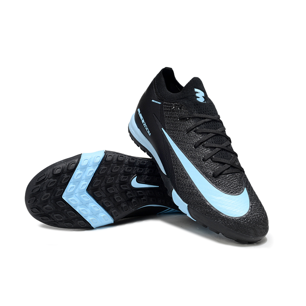 Chuteira Society Nike Air Zoom Mercurial Vapor 16 Elite TF ''Shadow'' Preto e Azul