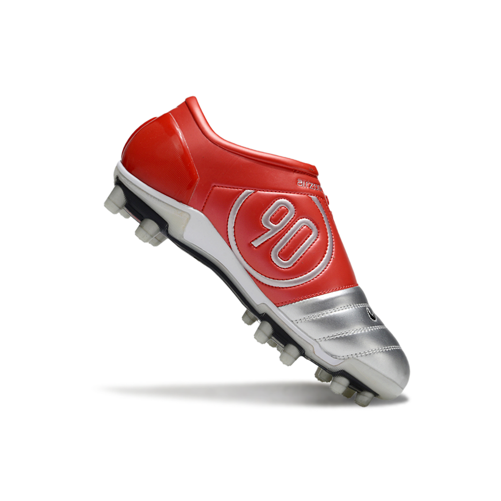 Chuteira Campo Nike Total 90 FG Prata e Vermelho