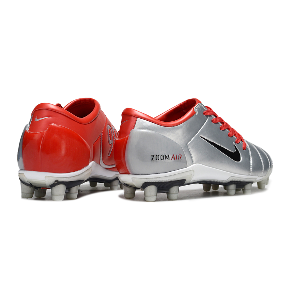 Chuteira Campo Nike Total 90 FG Prata e Vermelho