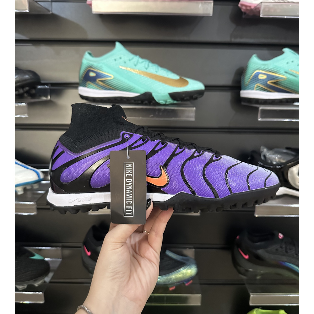 Chuteira Society Nike Air Zoom Mercurial Superfly 9 Elite TF Roxa - Pronta Entrega