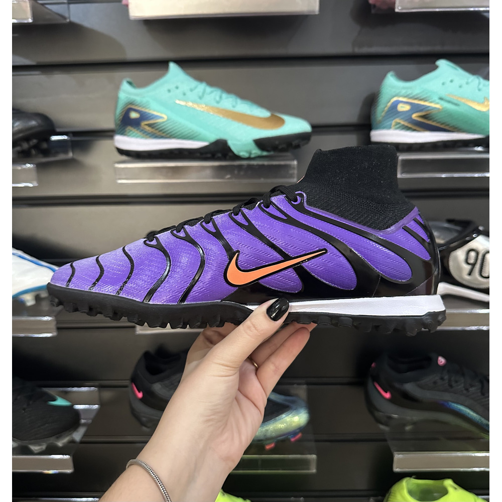 Chuteira Society Nike Air Zoom Mercurial Superfly 9 Elite TF Roxa - Pronta Entrega