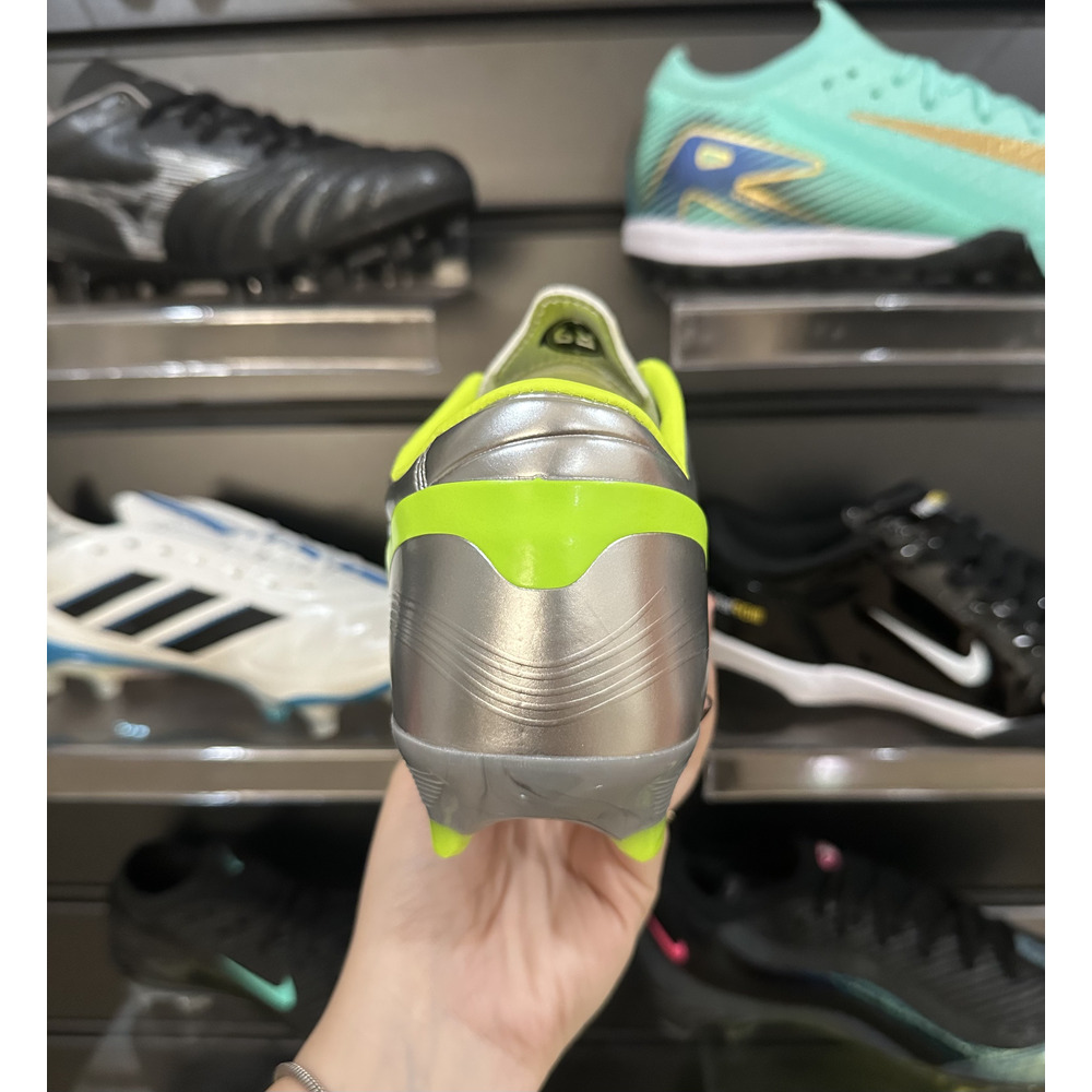 Chuteira Campo Nike Air Zoom Mercurial Vapor 1 Elite FG Prata e Verde - Pronta Entrega