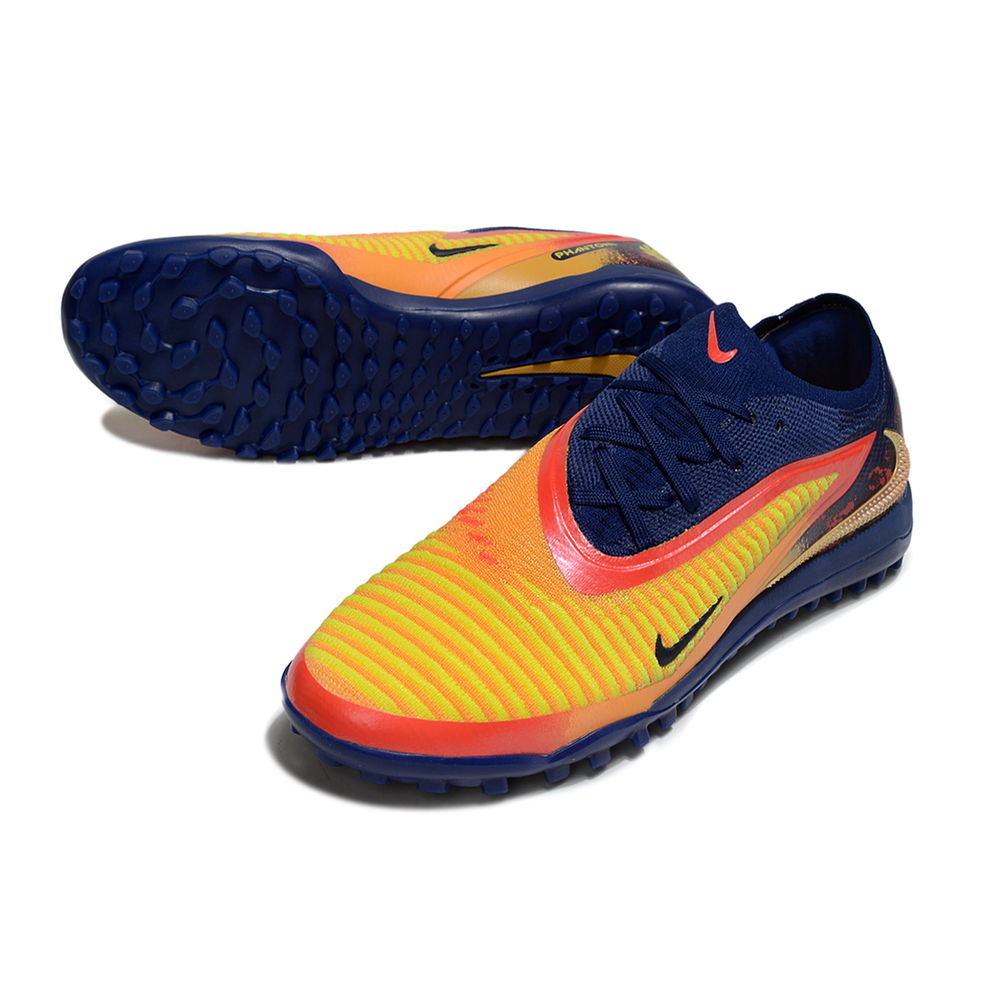 Chuteira Society Nike Phantom GX 6 Elite TF Azul, Amarelo e Vermelho