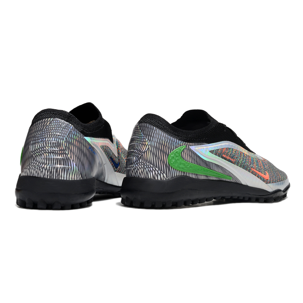 Chuteira Society Nike Phantom GX 6 Elite TF Preto, Verde e Laranja