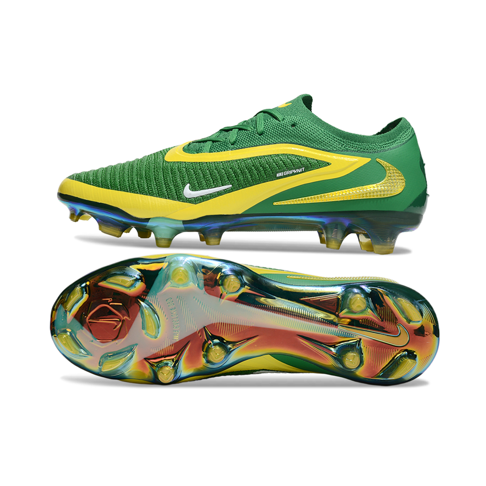 Chuteira Campo Nike Phantom GX 3 Elite FG Verde e Amarelo
