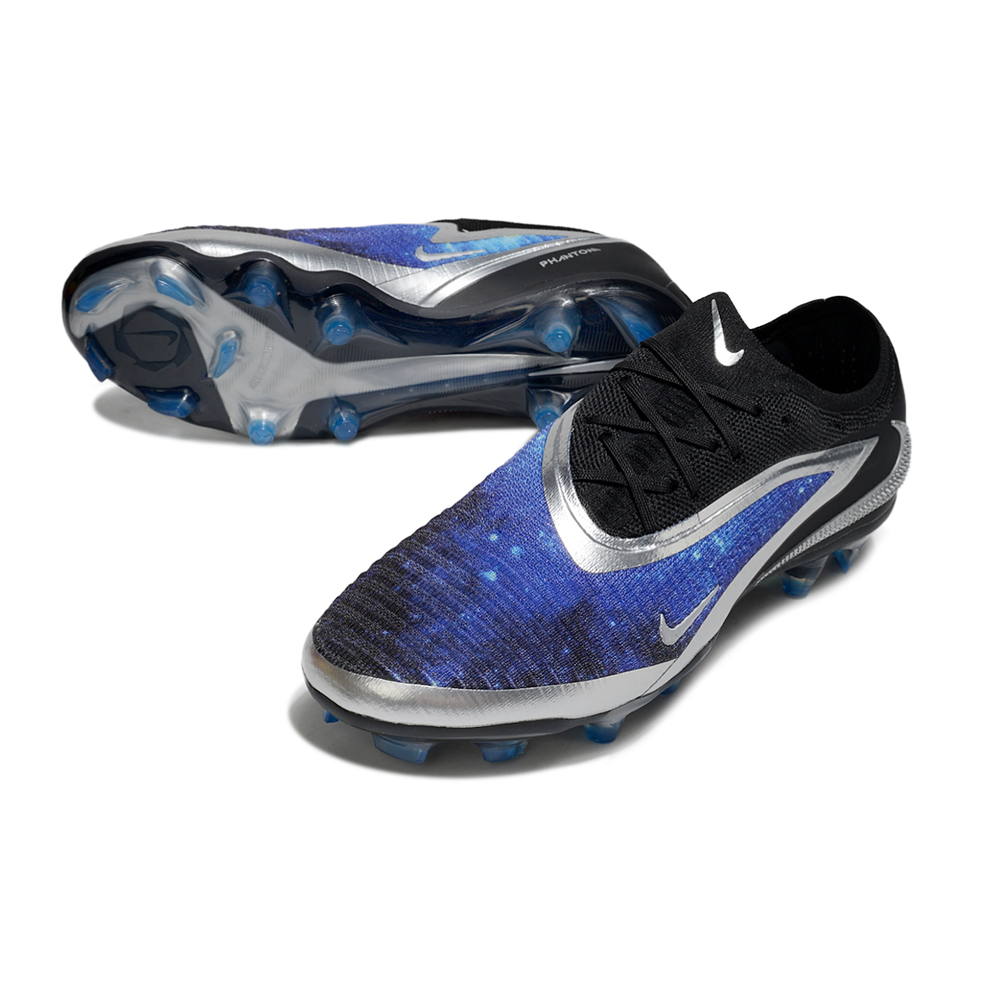 Chuteira Campo Nike Phantom GX 3 Elite FG Preto e Azul