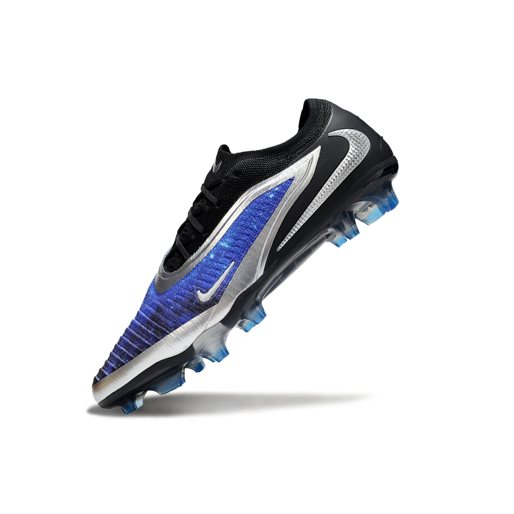 Chuteira Campo Nike Phantom GX 3 Elite FG Preto e Azul