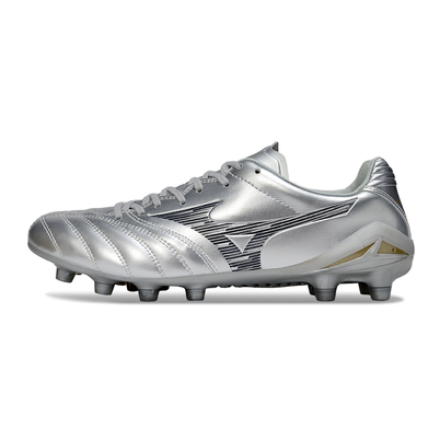 Chuteira Campo Mizuno Morelia Neo 4 FG Prata "Platinum Pack"