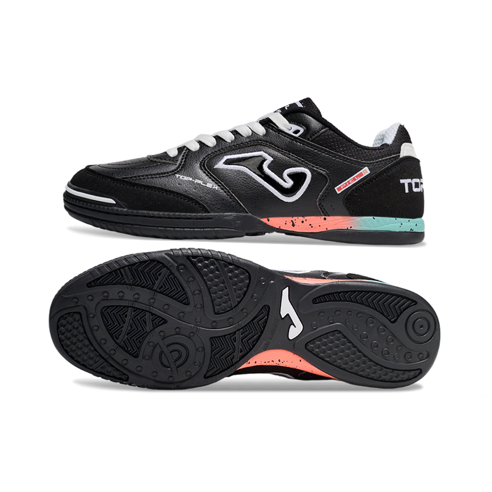 Chuteira Futsal Joma Top Flex Rebound IC Preta e Branca