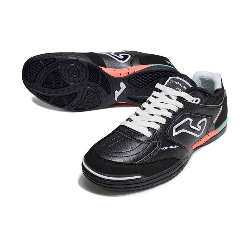 Chuteira Futsal Joma Top Flex Rebound IC Preta e Branca