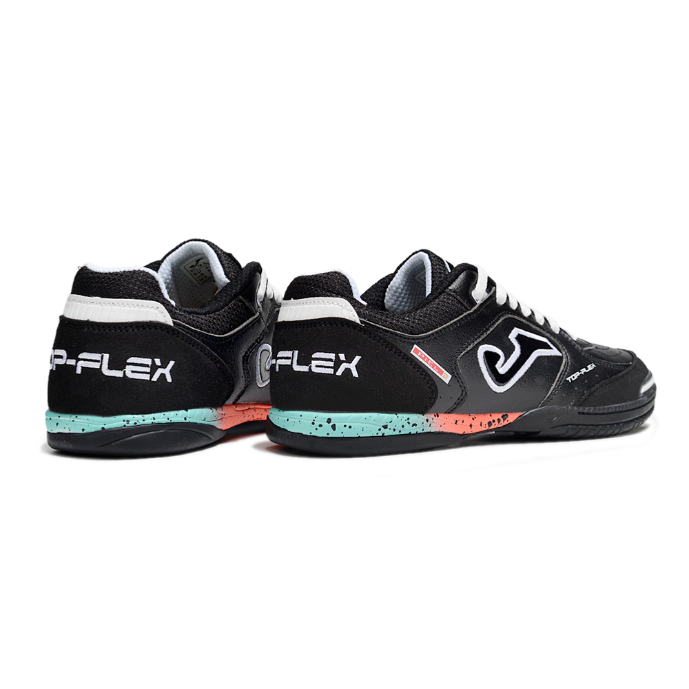 Chuteira Futsal Joma Top Flex Rebound IC Preta e Branca
