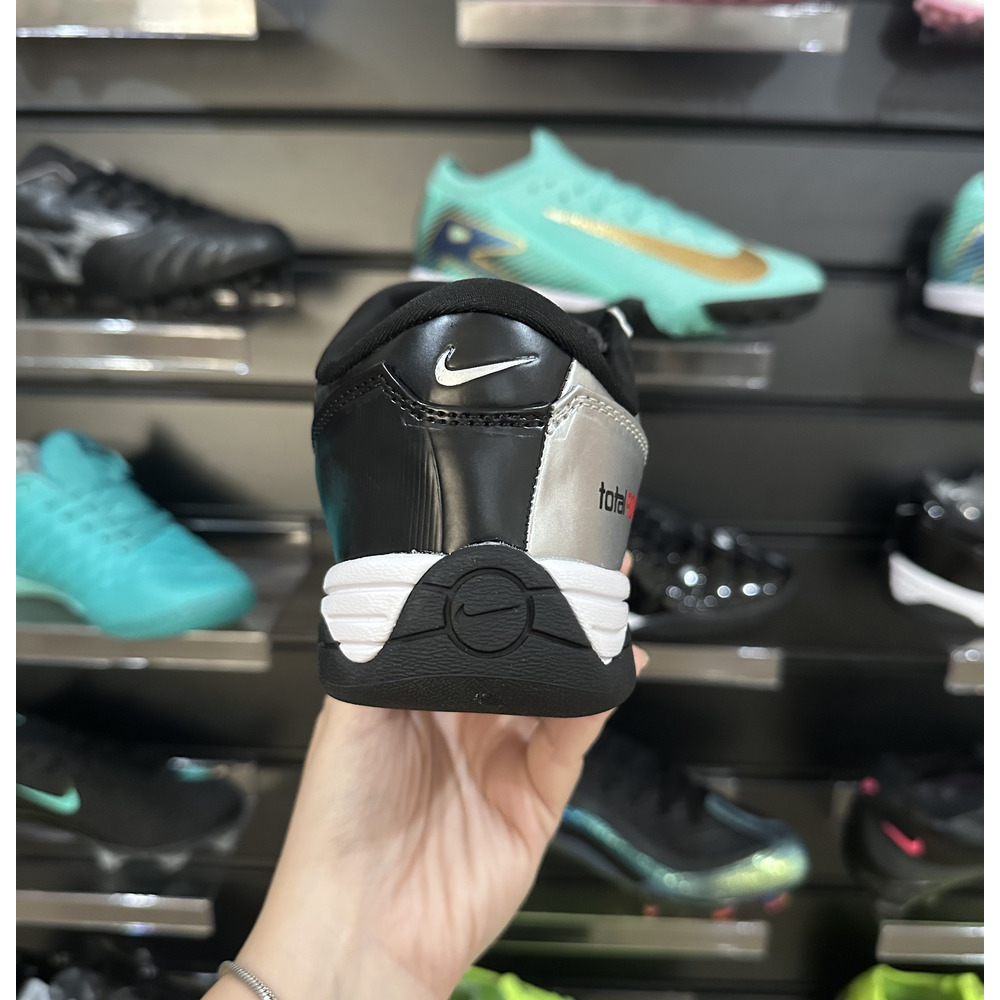 Chuteira Futsal Nike Total 90 IC Prata e Preto - Pronta Entrega