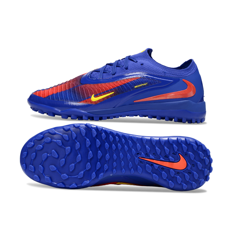 Chuteira Society Nike Phantom GX 6 Elite TF Azul e Vermelho
