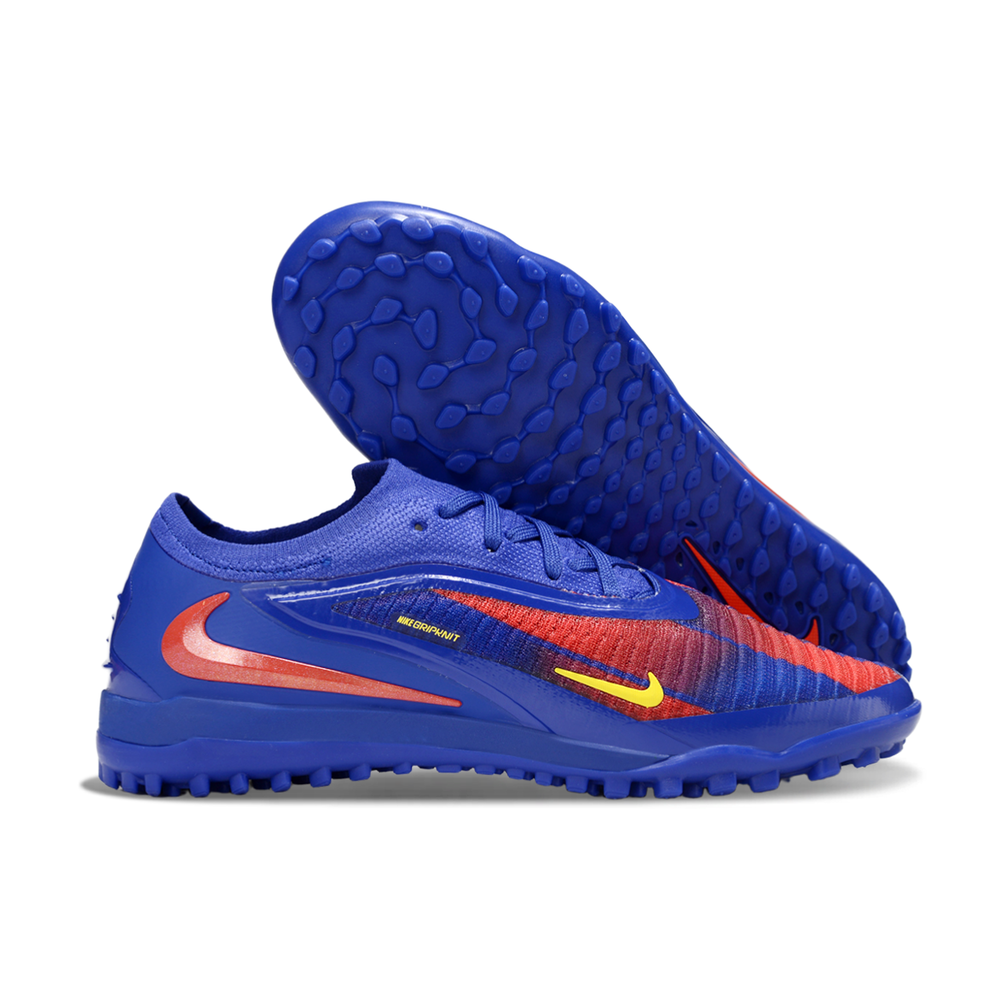 Chuteira Society Nike Phantom GX 6 Elite TF Azul e Vermelho