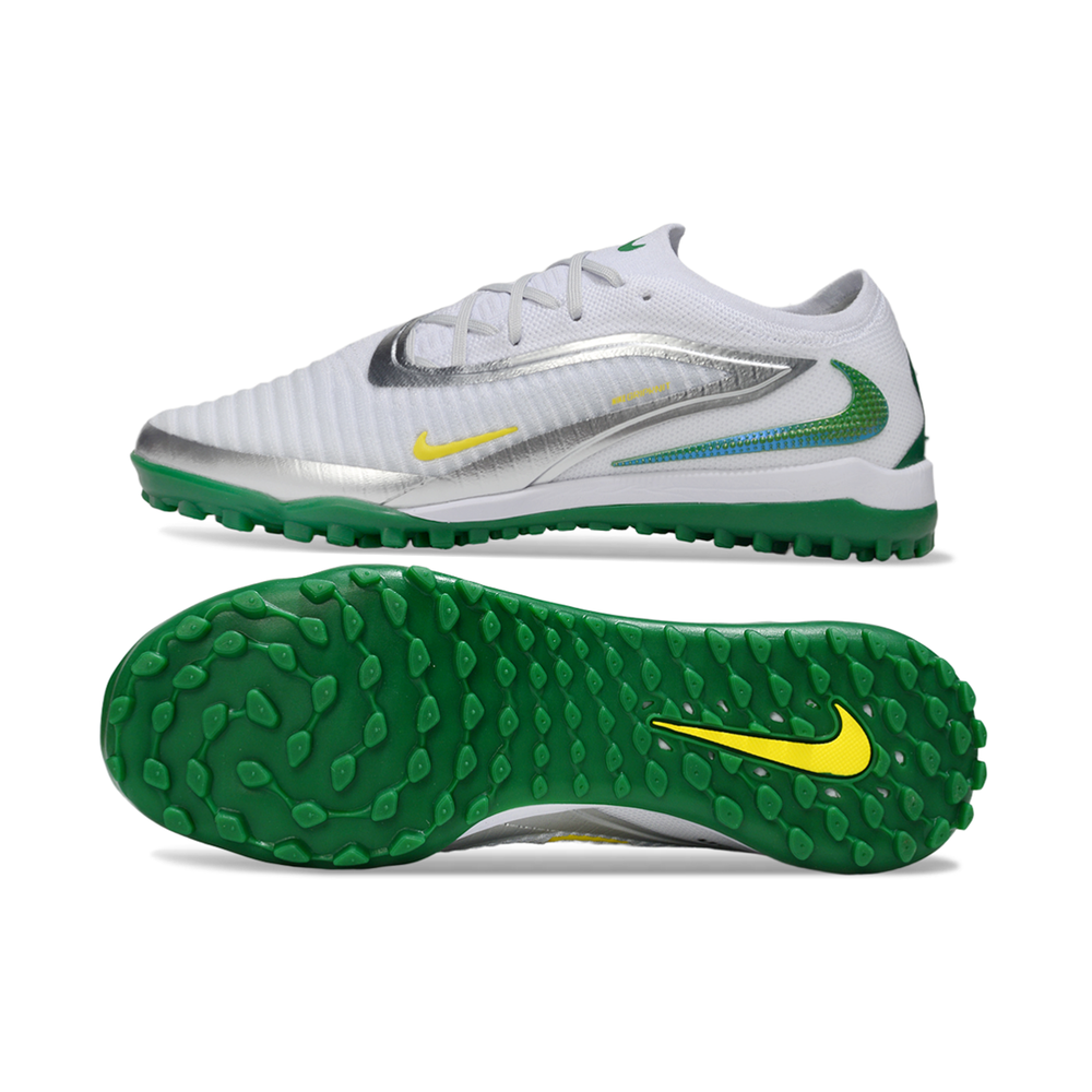 Chuteira Society Nike Phantom GX 6 Elite TF Branco, Verde e Amarelo