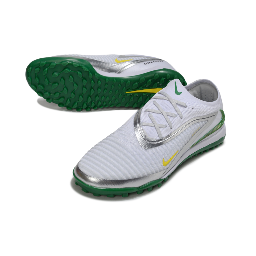 Chuteira Society Nike Phantom GX 6 Elite TF Branco, Verde e Amarelo