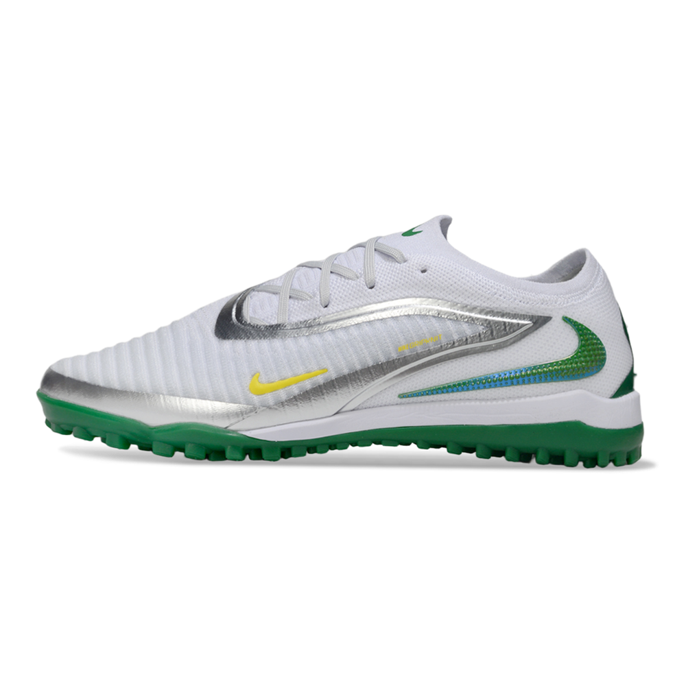 Chuteira Society Nike Phantom GX 6 Elite TF Branco, Verde e Amarelo