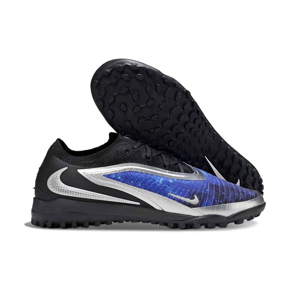 Chuteira Society Nike Phantom GX 6 Elite TF Preto e Azul