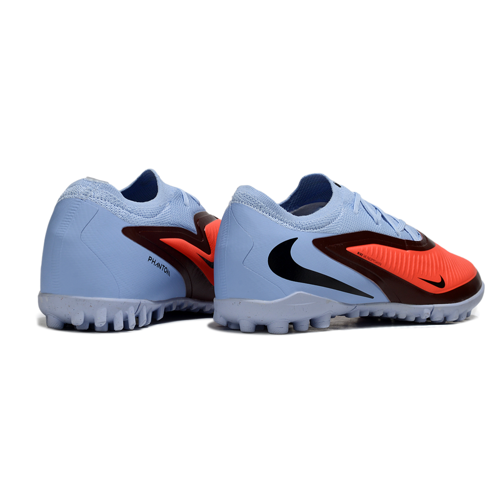 Chuteira Society Nike Phantom ReactX 6 Pro TF Azul e Laranja