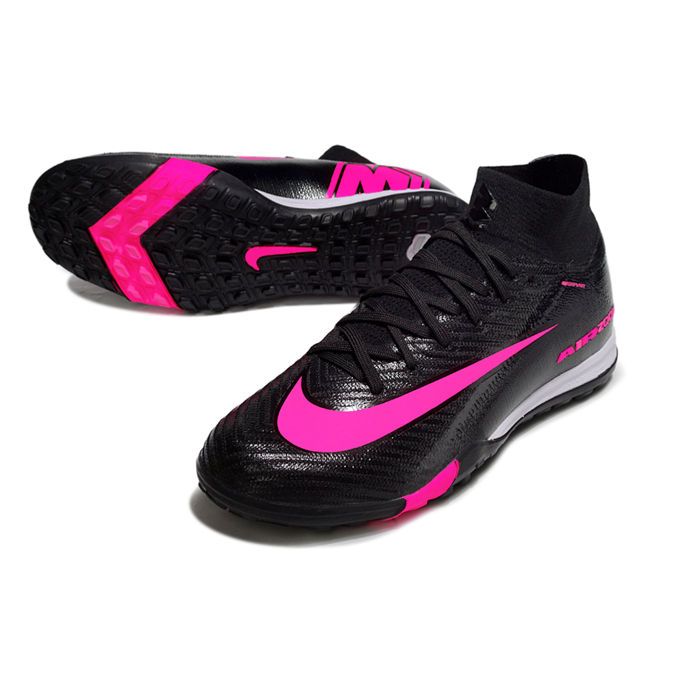Chuteira Society Nike Air Zoom Mercurial Superfly 10 Elite TF Preto e Rosa