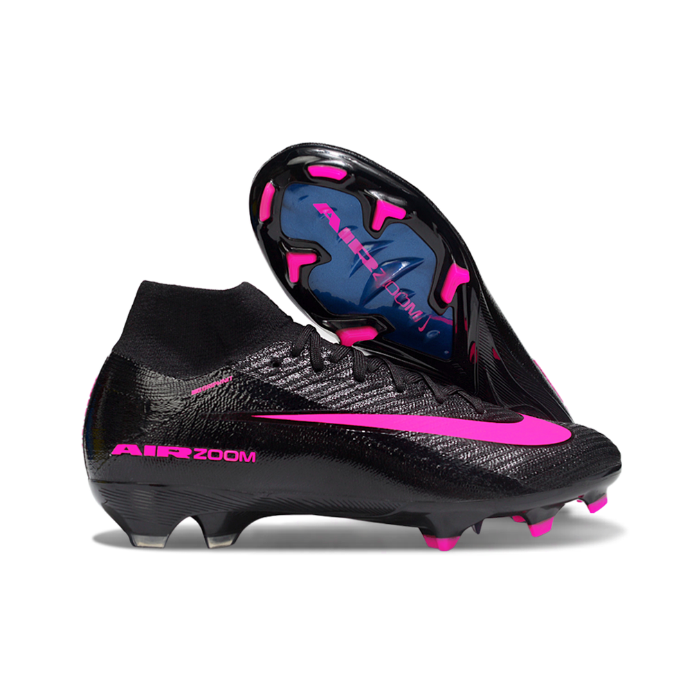 Chuteira Campo Nike Air Zoom Mercurial Superfly 10 Elite FG Preto e Rosa