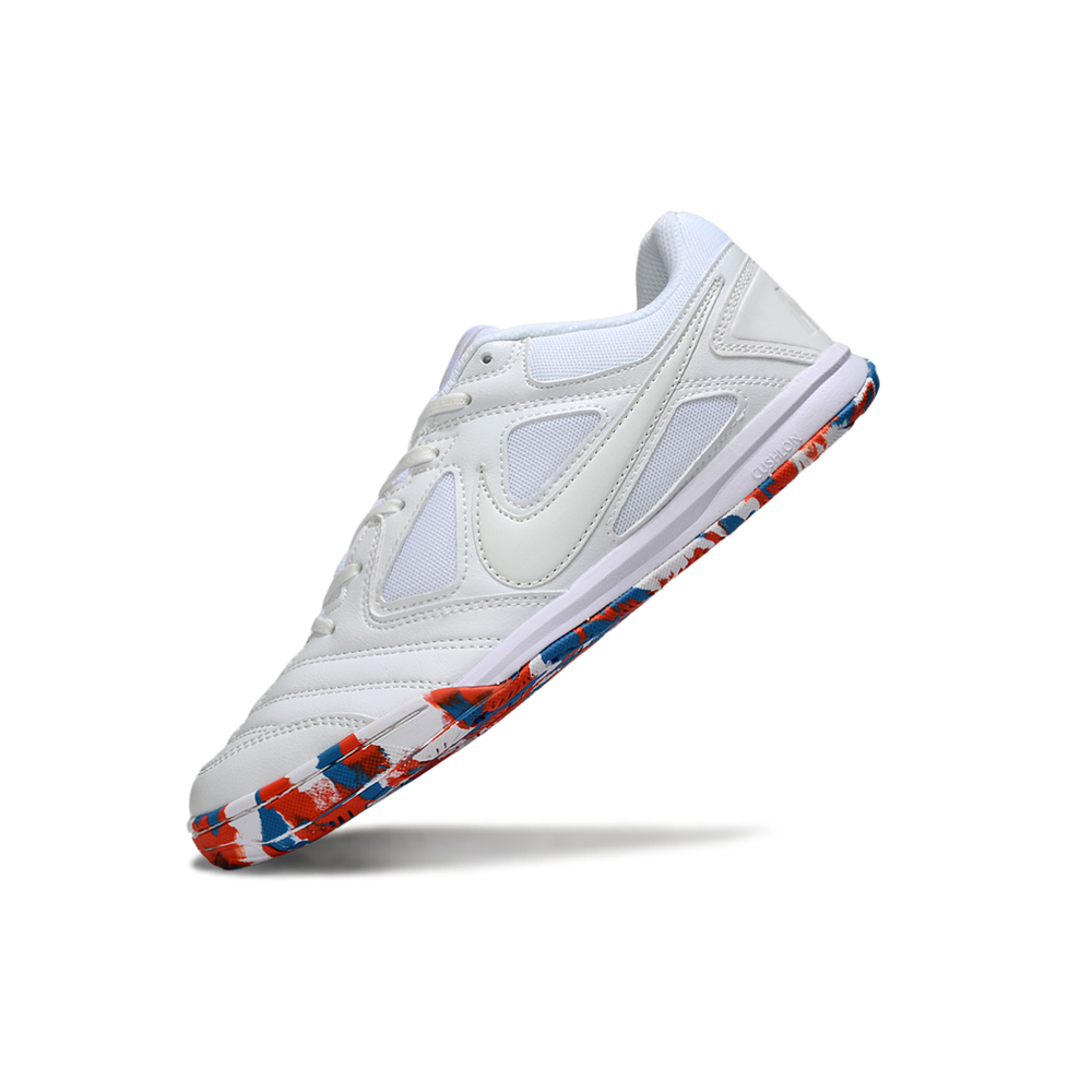 Chuteira Futsal Supreme x Nike SB Gato IC Branco, Vermelho e Azul