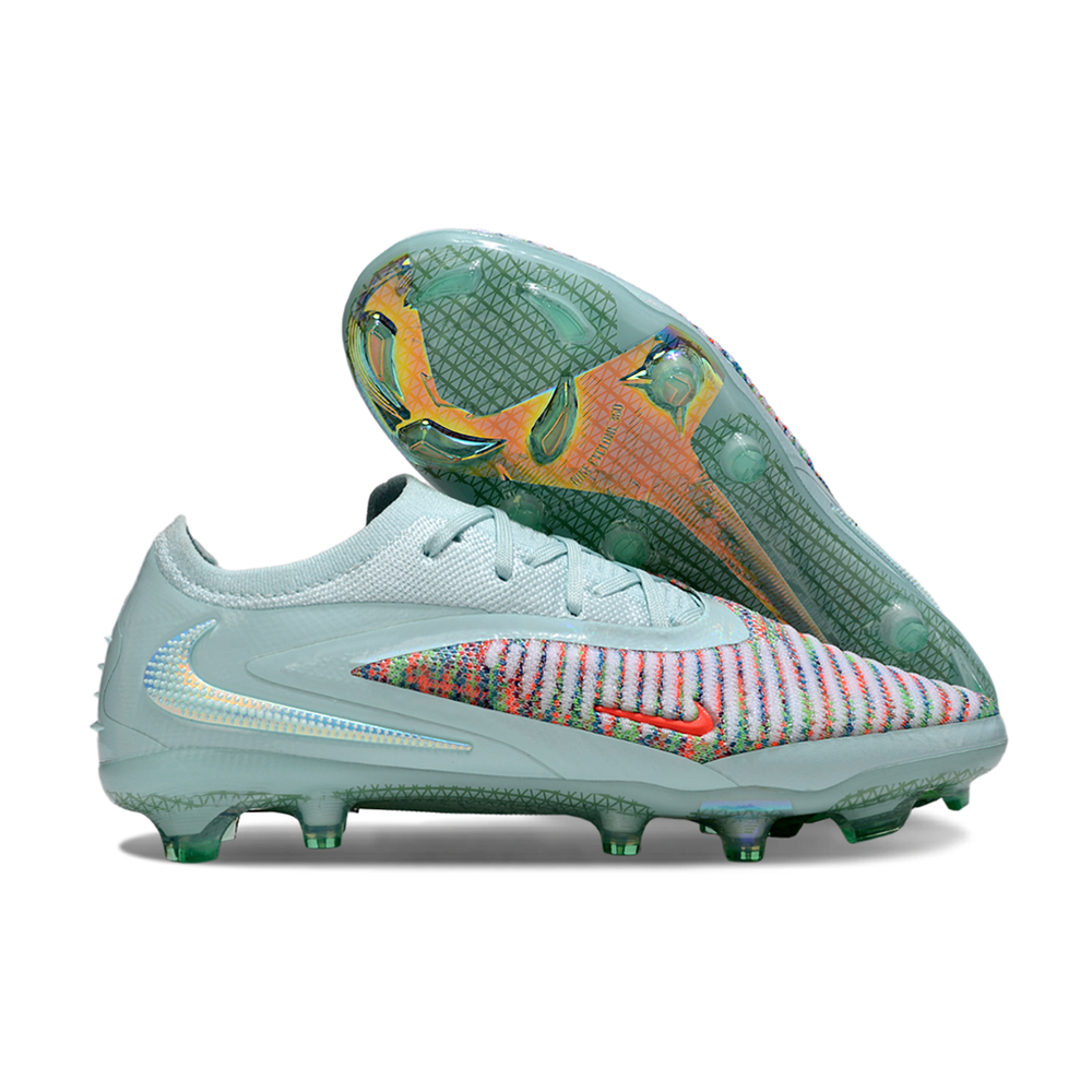 Chuteira Campo Nike Phantom GX 3 Elite FG Verde e Laranja