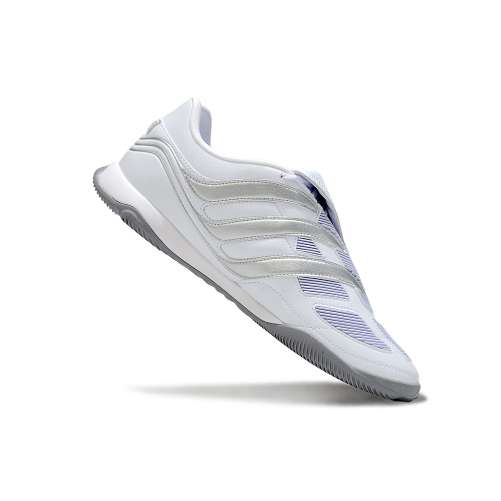 Chuteira Futsal Adidas Predator Precision IC Branco e Prata