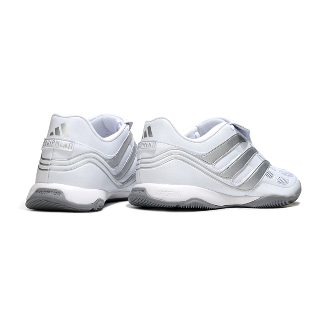 Chuteira Futsal Adidas Predator Precision IC Branco e Prata