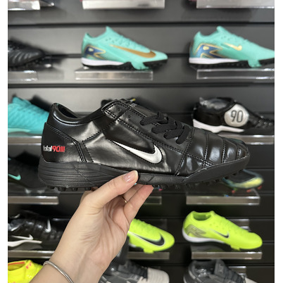 Chuteira Society Nike Total 90 TF Preta e Prata - Pronta Entrega