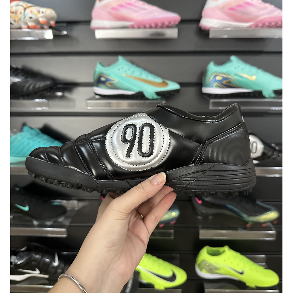 Chuteira Society Nike Total 90 TF Preta e Prata - Pronta Entrega