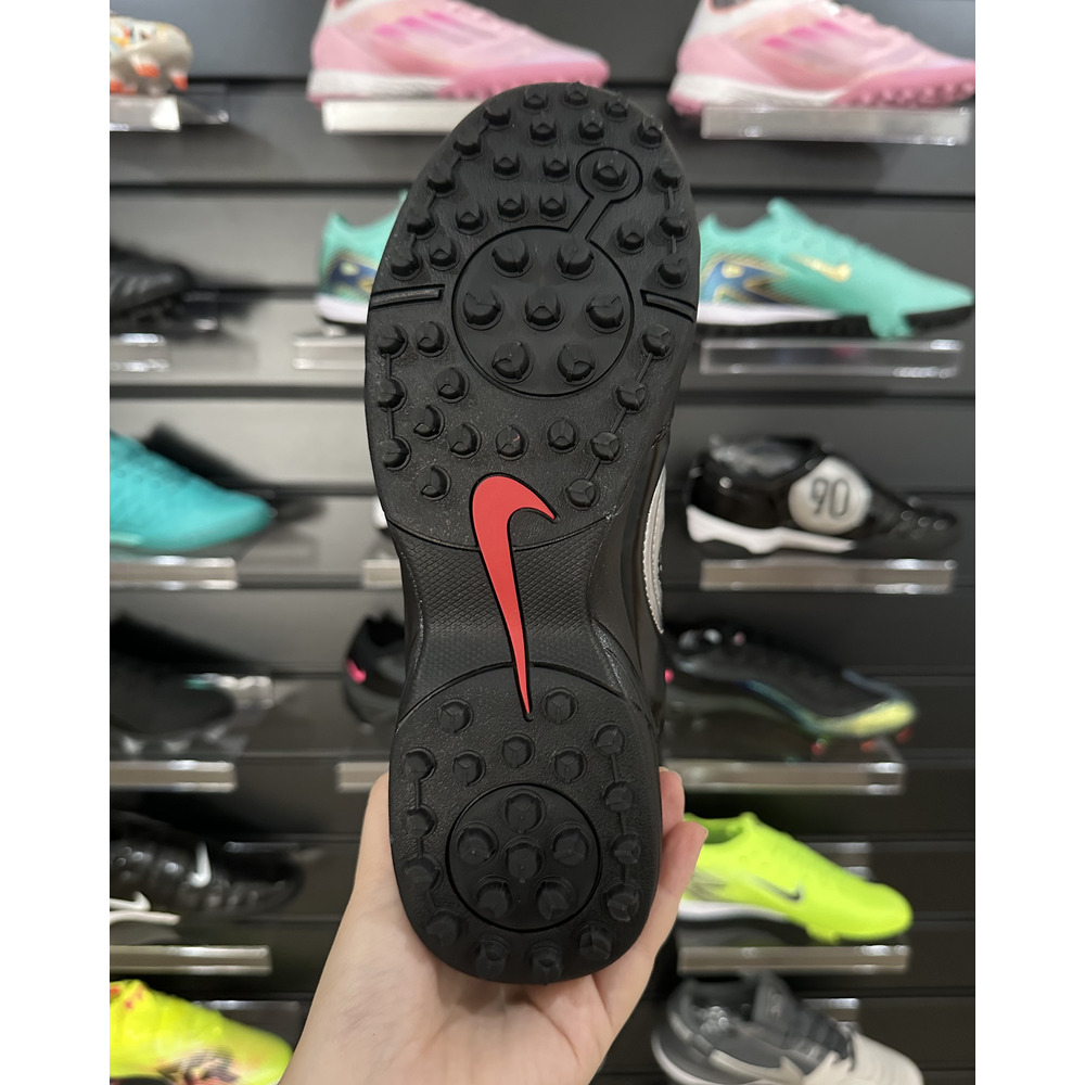 Chuteira Society Nike Total 90 TF Preta e Prata - Pronta Entrega