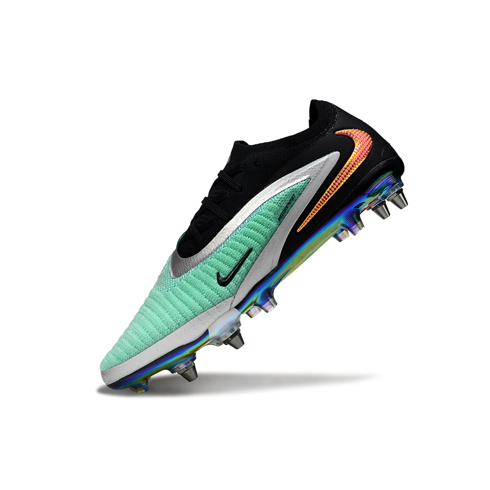 Chuteira Campo Nike Phantom GX 6 Elite Trava Mista Preto, Verde e Laranja