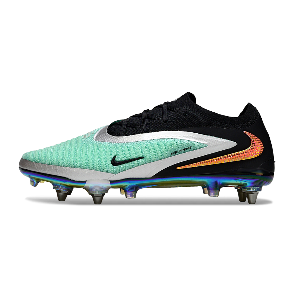Chuteira Campo Nike Phantom GX 6 Elite Trava Mista Preto, Verde e Laranja