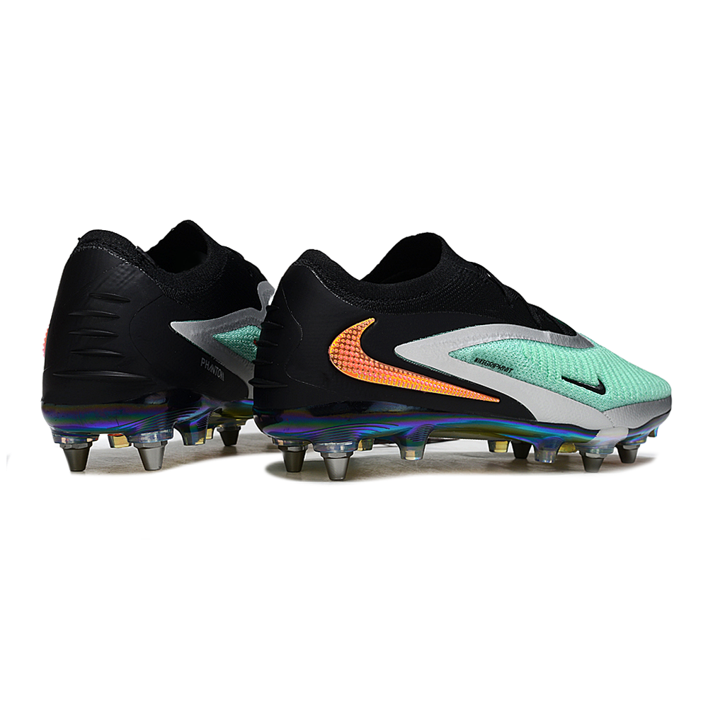 Chuteira Campo Nike Phantom GX 6 Elite Trava Mista Preto, Verde e Laranja