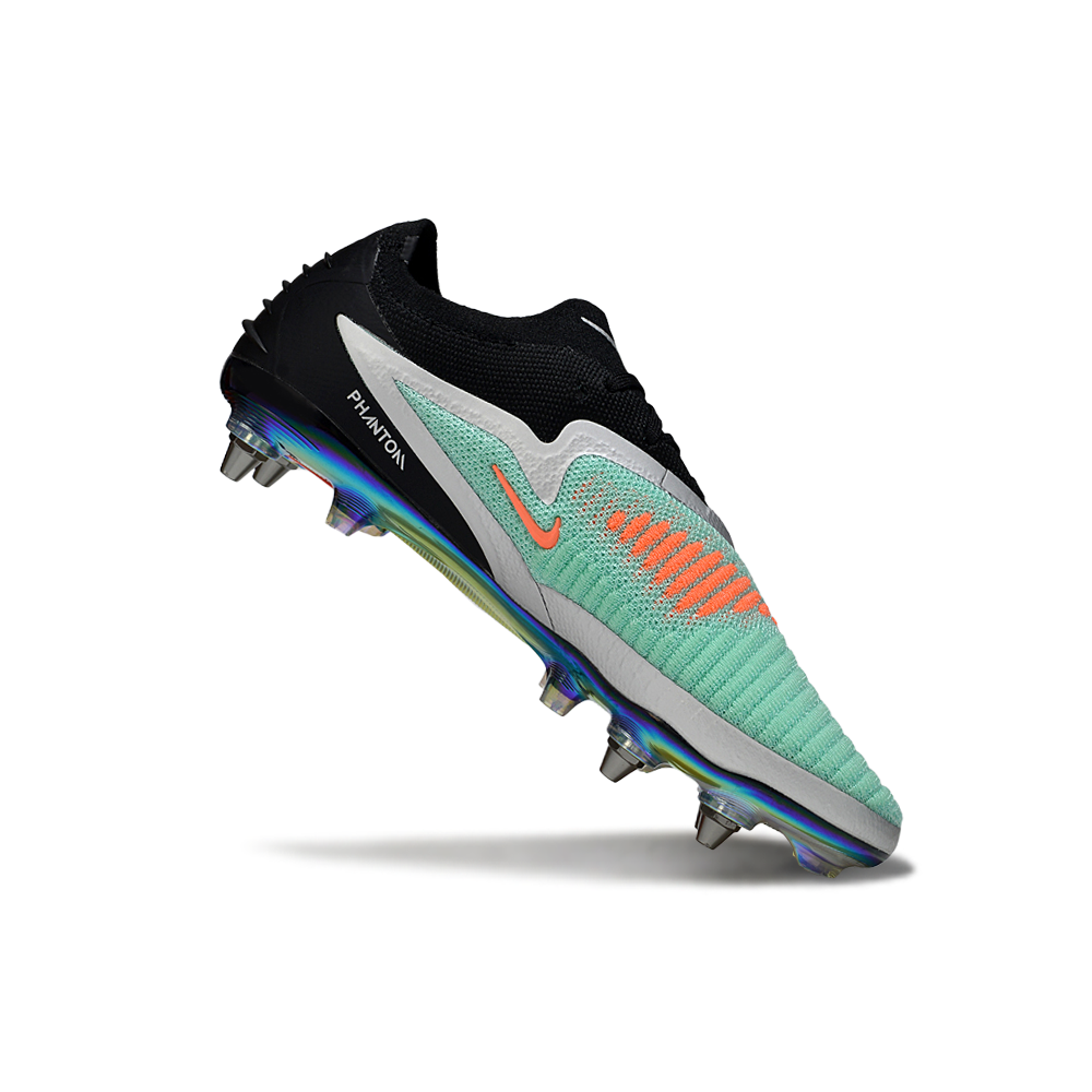Chuteira Campo Nike Phantom GX 6 Elite Trava Mista Preto, Verde e Laranja