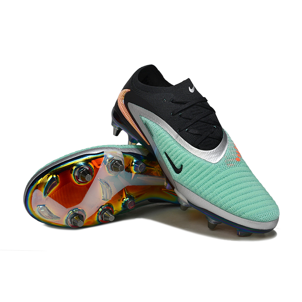 Chuteira Campo Nike Phantom GX 6 Elite Trava Mista Preto, Verde e Laranja