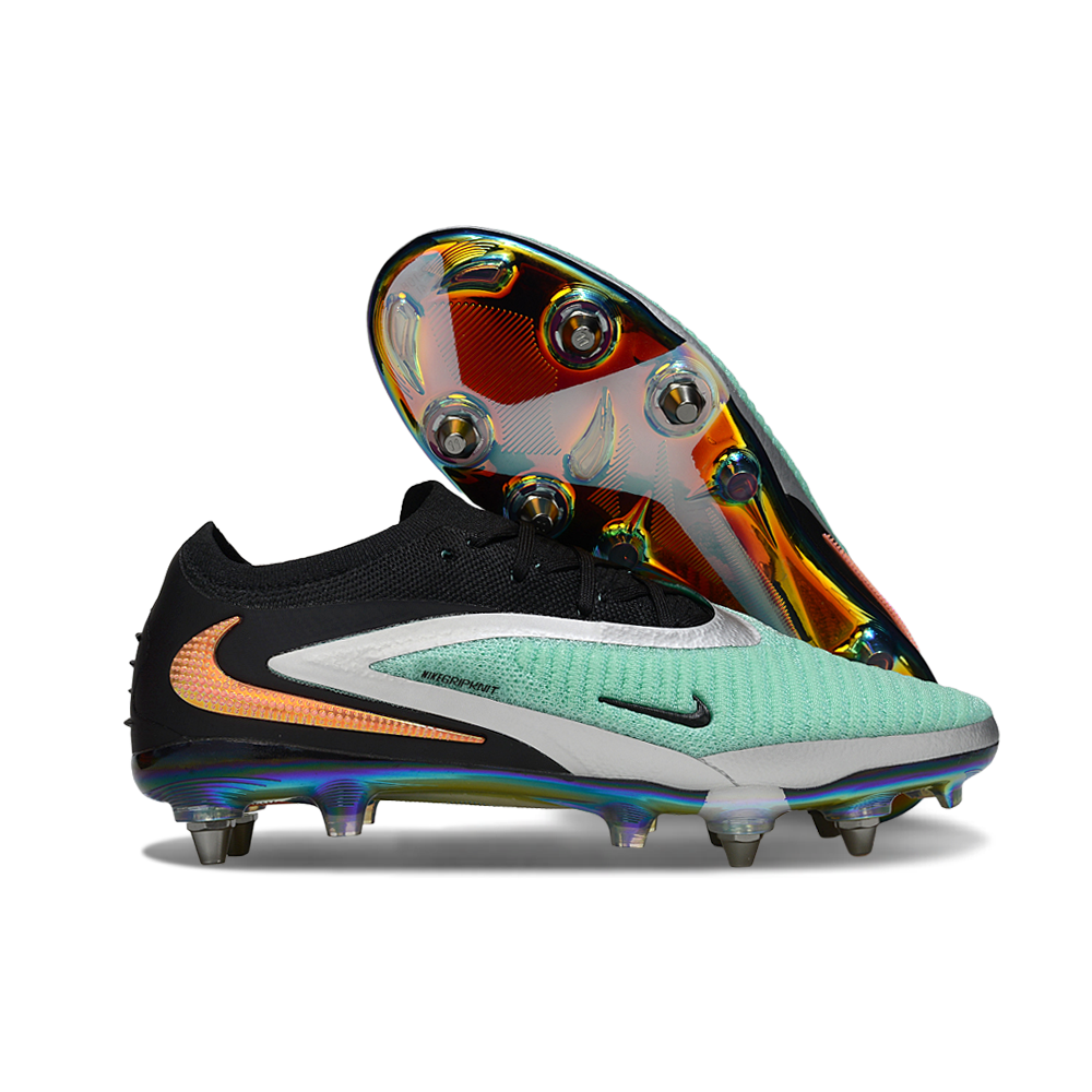 Chuteira Campo Nike Phantom GX 6 Elite Trava Mista Preto, Verde e Laranja
