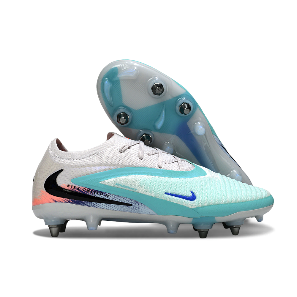 Chuteira Campo Nike Phantom GX 6 Elite Trava Mista Branco, Verde, Azul e Laranja