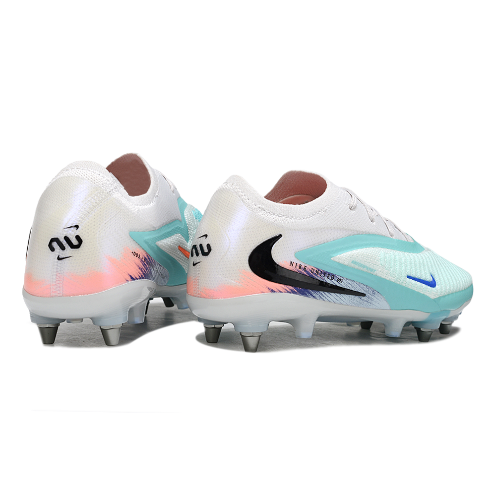 Chuteira Campo Nike Phantom GX 6 Elite Trava Mista Branco, Verde, Azul e Laranja