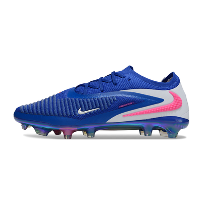 Chuteira Campo Nike Phantom GX 3 Elite FG Azul, Branco e Rosa