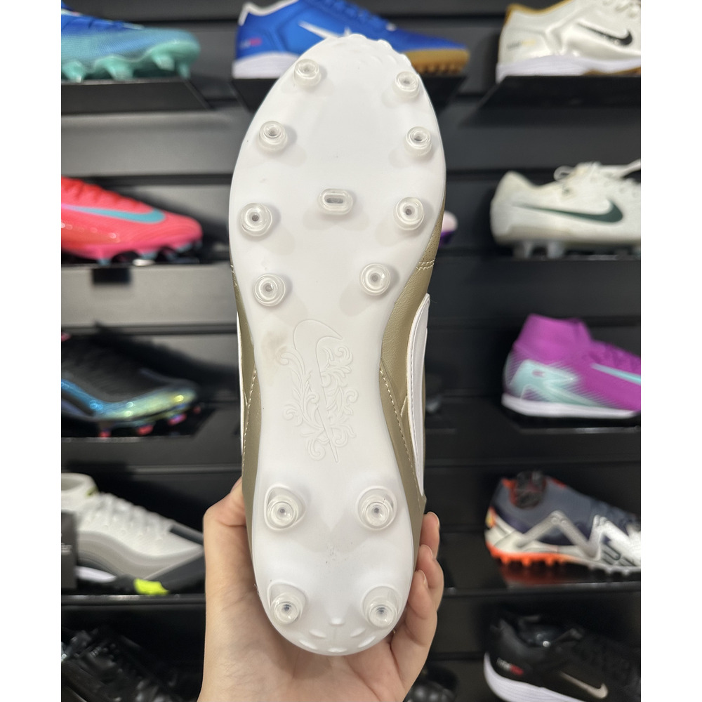 Chuteira Campo Nike Premier 3 FG Dourada e Branca - Pronta Entrega