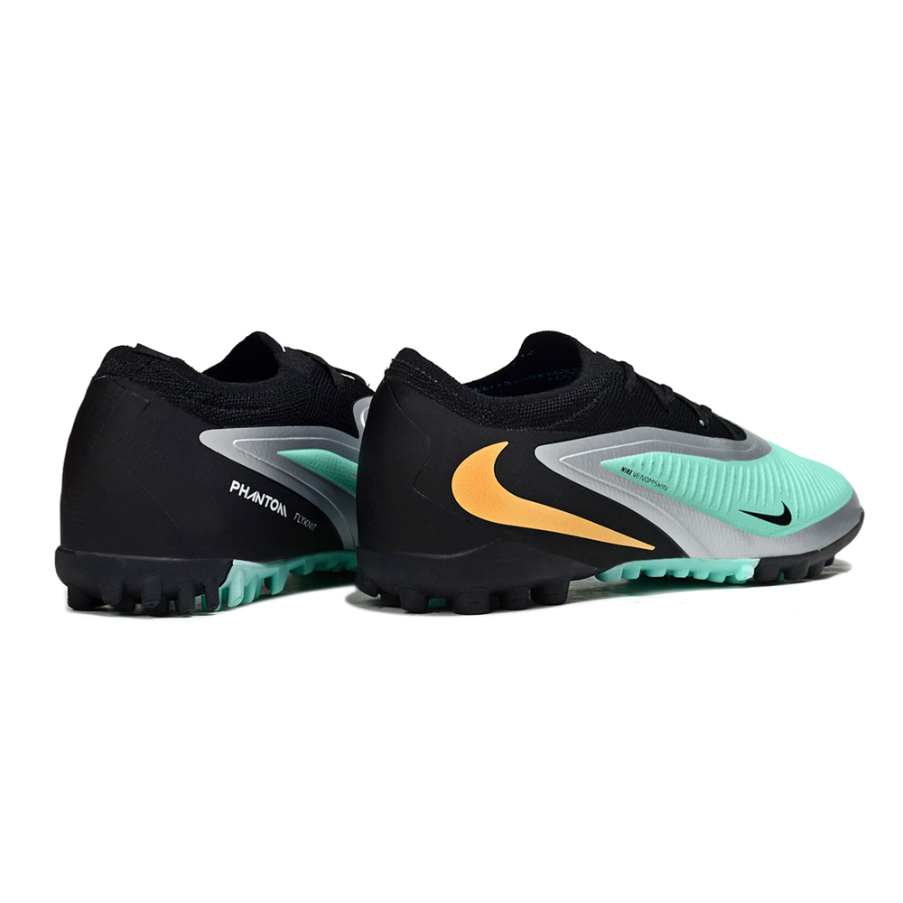 Chuteira Society Nike Phantom ReactX 6 Pro TF Verde, Preto e Laranja