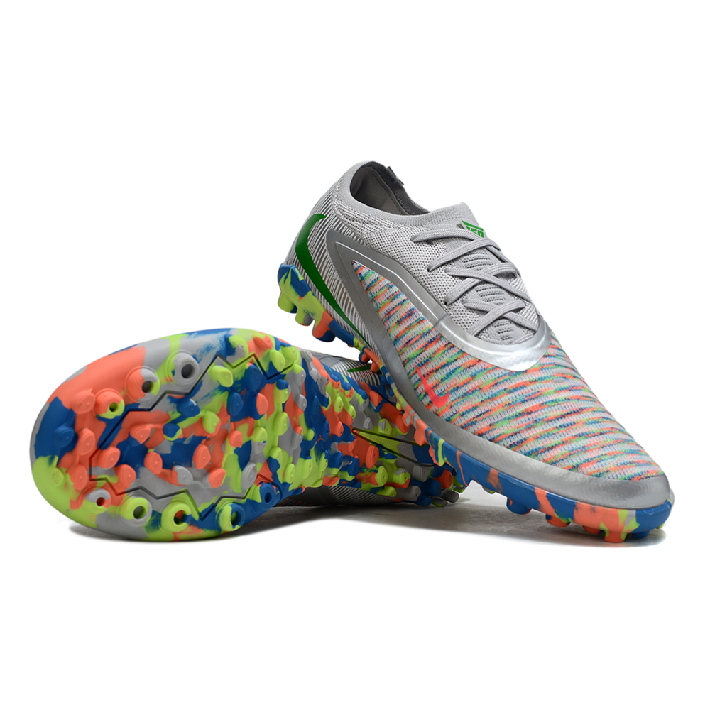 Chuteira Society Nike Phantom ReactX 6 Pro TF Prata