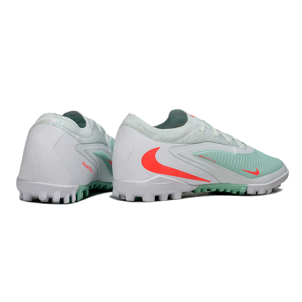 Chuteira Society Nike Phantom ReactX 6 Pro TF Verde e Laranja