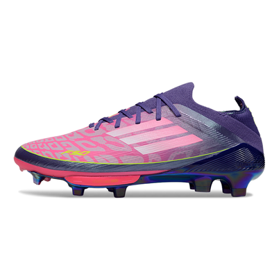 Chuteira Campo Adidas F50+ FG Roxo, Rosa e Verde "Lamine Yamal"