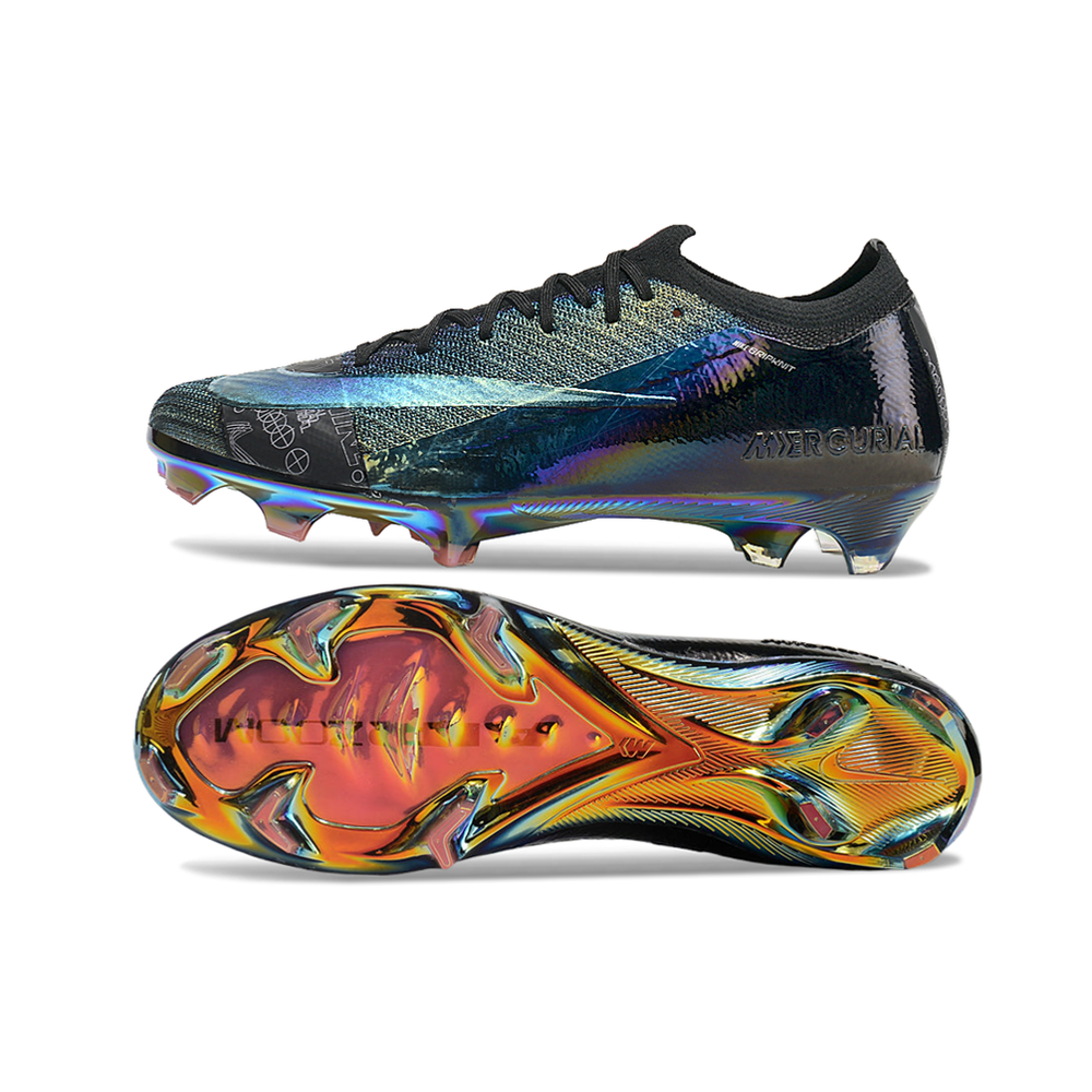 Chuteira Infantil Campo Nike Air Zoom Mercurial Vapor 16 Elite FG Preto 