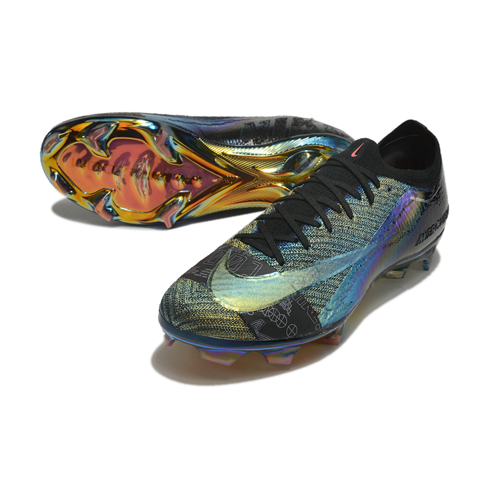 Chuteira Infantil Campo Nike Air Zoom Mercurial Vapor 16 Elite FG Preto 