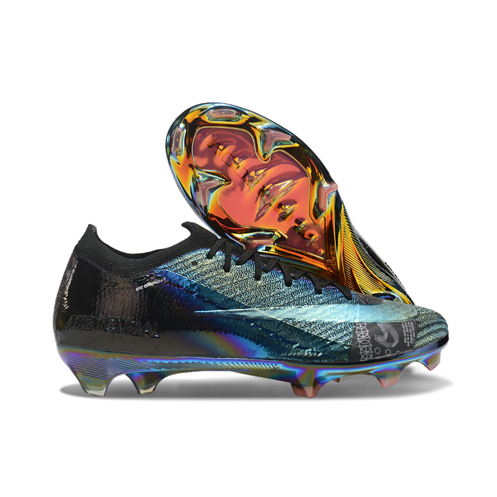 Chuteira Infantil Campo Nike Air Zoom Mercurial Vapor 16 Elite FG Preto 